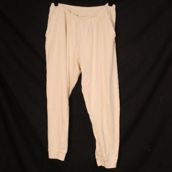 PJ MAMMA | large | Ivory Elastic Waist Tapered Sweatpants With Pockets - Picture 1 of 16